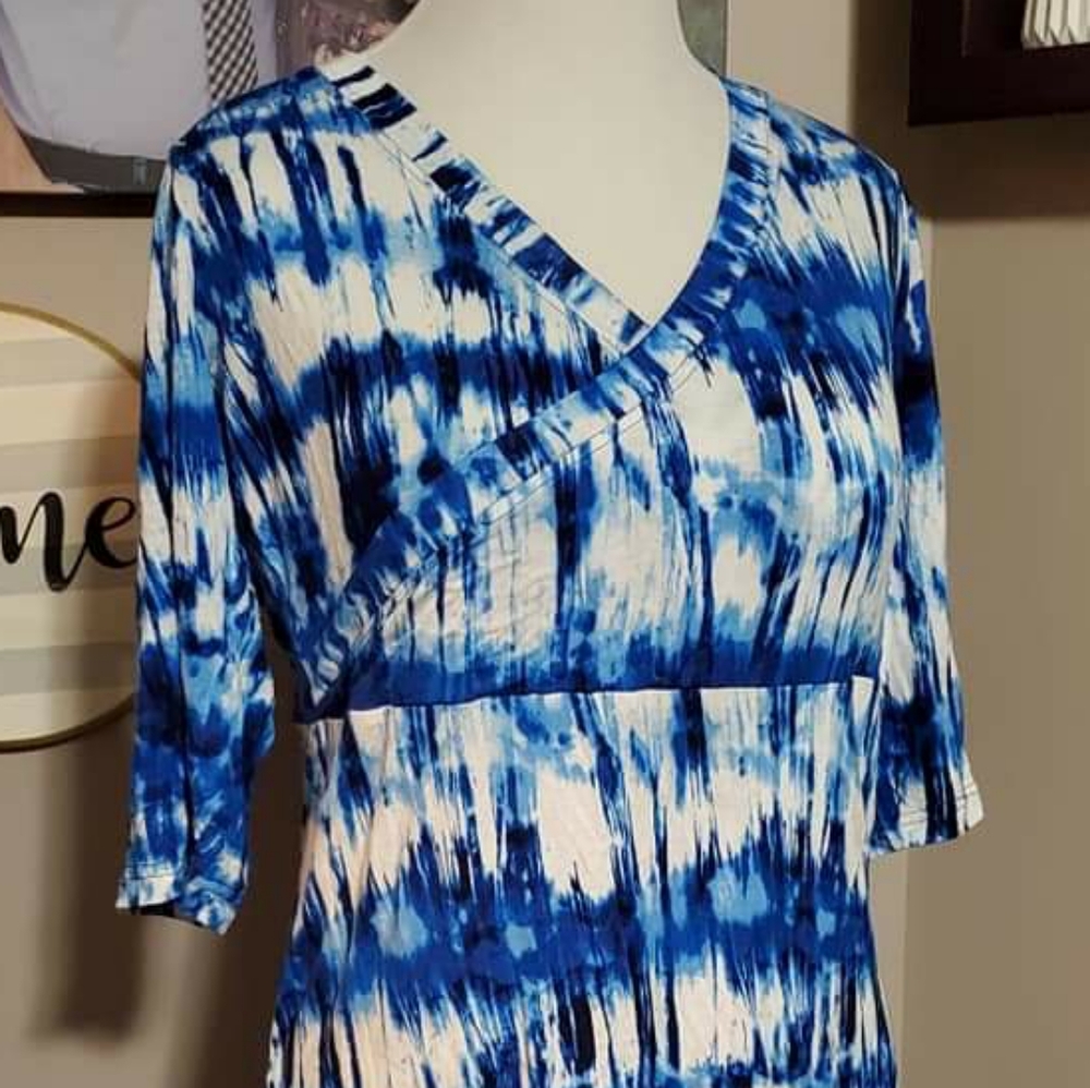 Tie dye wrap dress